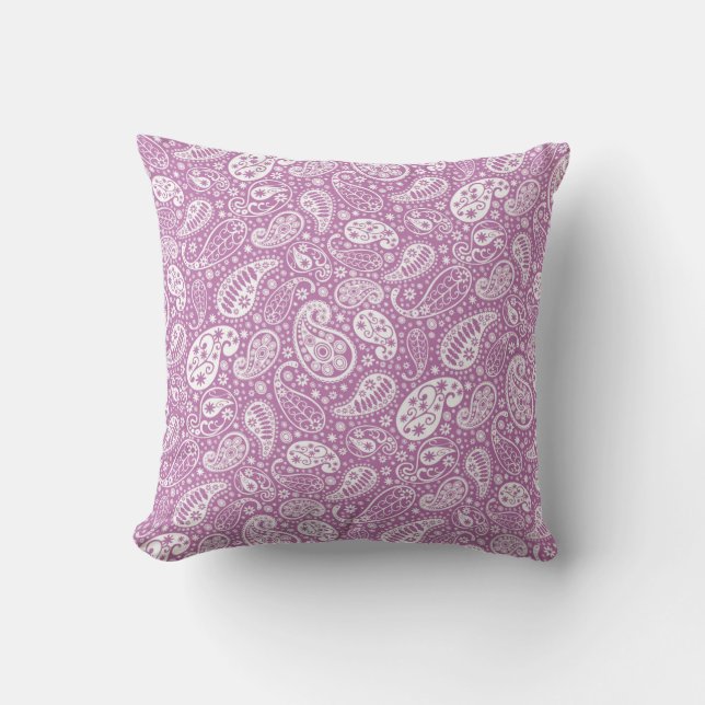 Coussin "Paisley violet jeter oreiller" (Recto)
