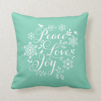 Coussin Paix, amour, joie, Joyeux Noël