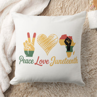 Coussin Paix Amour Juneteenth
