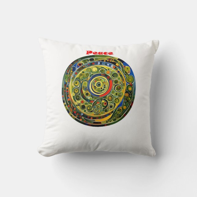 Coussin Paix - Anglais (Recto)