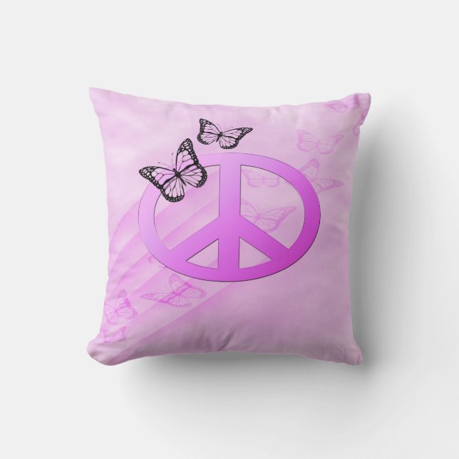 Coussin Paix rose (Recto)