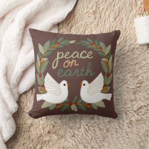 Coussin Paix sur Terre Dotes Noël Fêtes de Noël PERSONNALI
