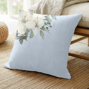 Coussin Pale Blue Moderne Ferme Fleur délicate
