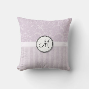 Coussin Pâlissez - les mèches et les rayures florales rose