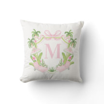Palm Beach Pink Loungers Monogram Crest
