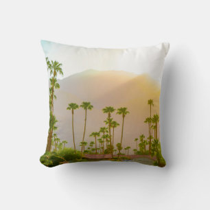Coussin Palm Springs coucher de soleil avec montagnes et p