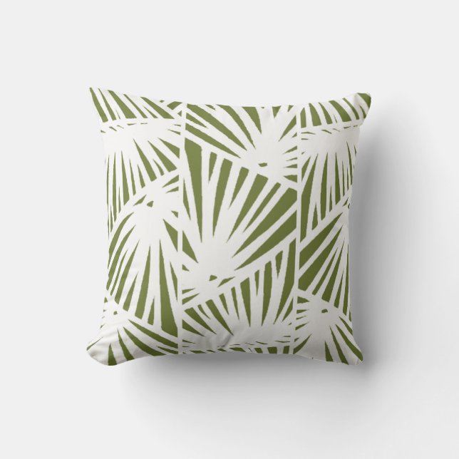 Coussin Palmettes, élégantes, la moitié du siècle moderne (Recto)