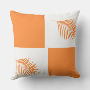 Coussin Palmier rose orange Couleur personnalisée Art trop