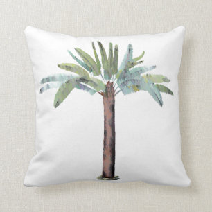 Coussin Palmier tropical d'aquarelle