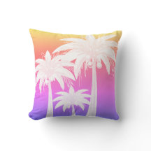 Palmier Tropical Moderne Feuille rose violet couch