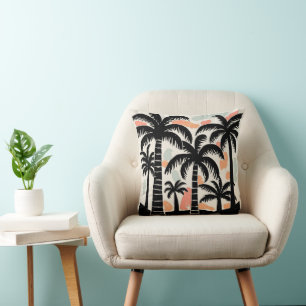 Coussin Palmiers Tropicaux