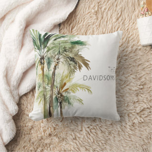 Coussin Palmiers Tropicaux Modernes Plage