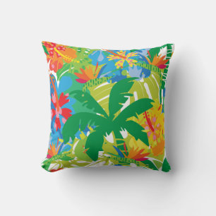 Coussin Palmiers, tropicaux, sans coutures motifs