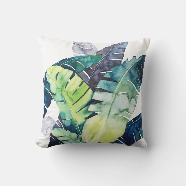 Coussin Palmiers Twilight - Palmiers Feuilles (Recto)