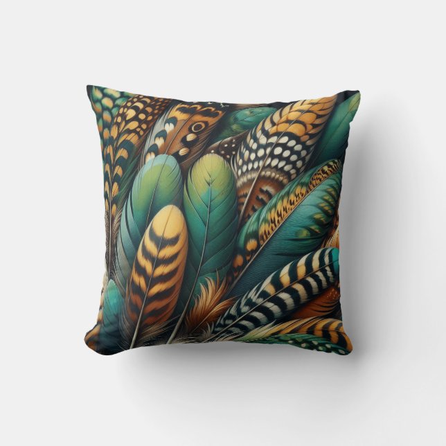 Coussin Panache émeraude (Recto)