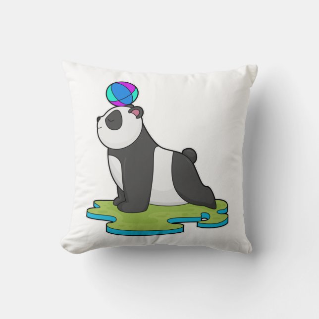 Coussin Panda at yoga (Recto)