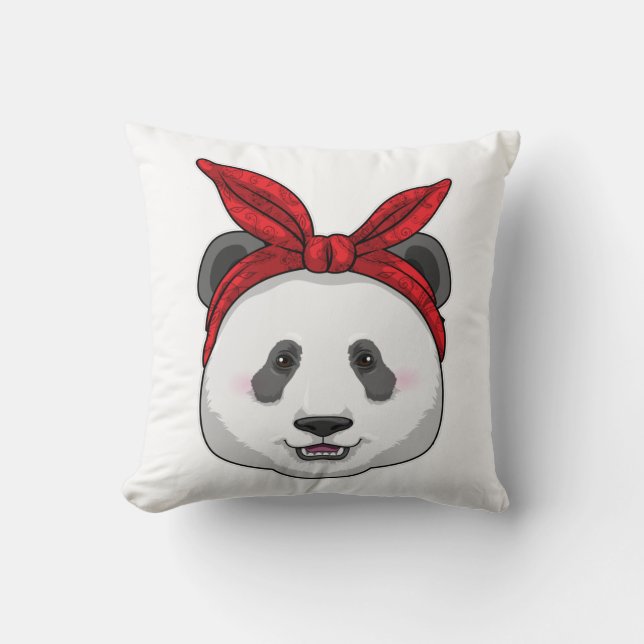 Coussin Panda avec Bandana (Recto)