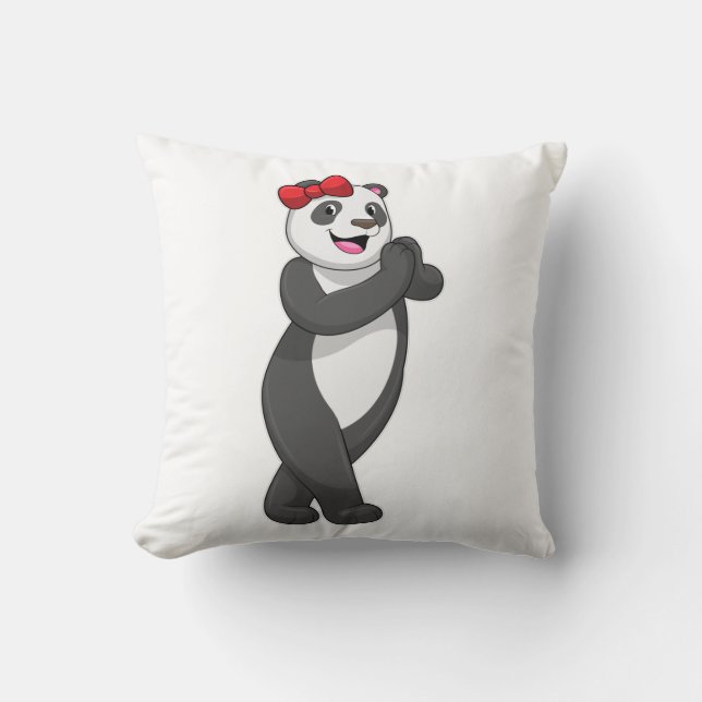 Coussin Panda avec ruban (Recto)