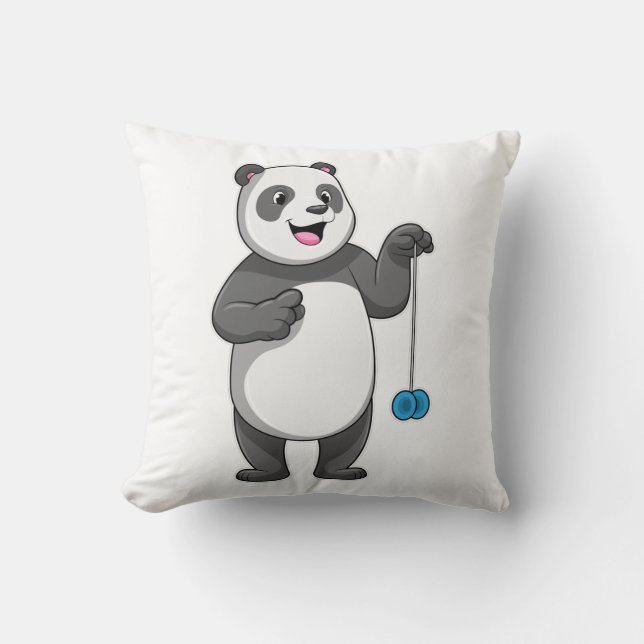 Coussin Panda avec Yo-yo (Recto)
