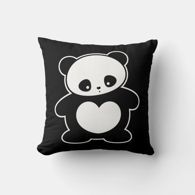 Coussin Panda de Kawaii (Recto)