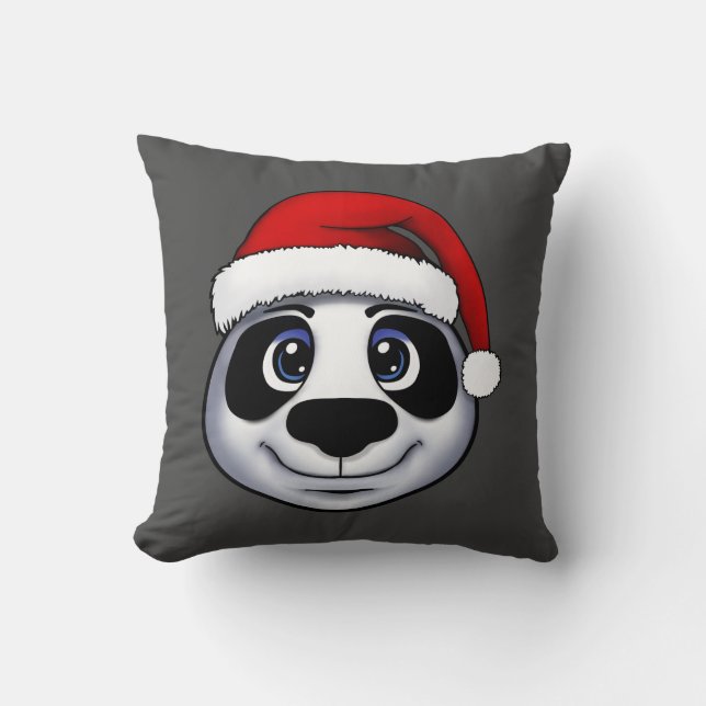 Coussin Panda de Noël (Recto)