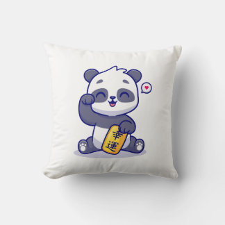 Coussin panda heureux