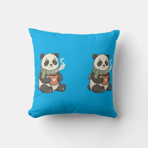 Coussin Panda Mignon - Illustration Câlin Doux