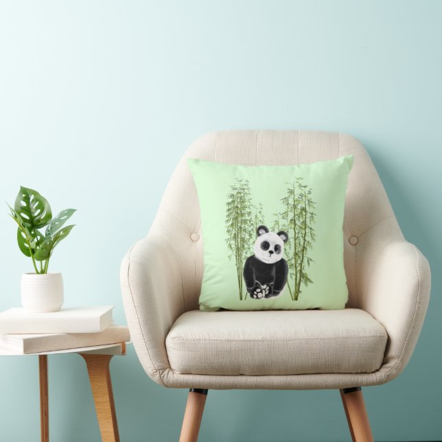 Coussin Panda mignonne en bambou (Chaise)