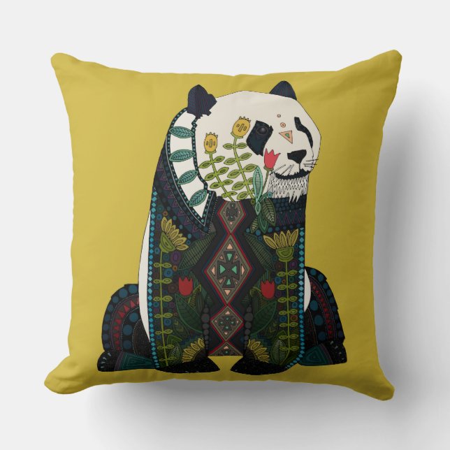 Coussin panda ocre (Recto)