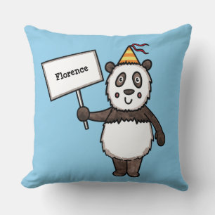 Coussin Panda Party pour enfants personnalisés