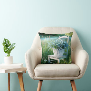 Coussin Panier à fleurs oublié