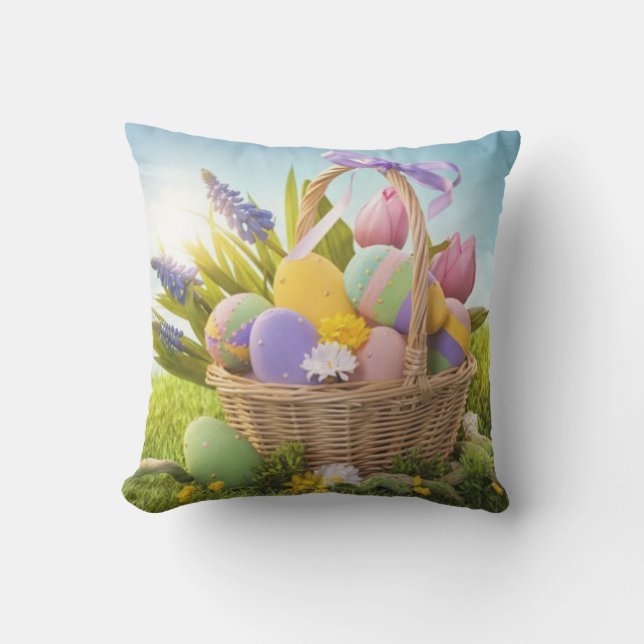 Coussin Panier de Pâques (Recto)