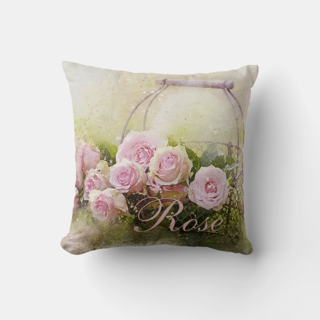 Coussin Panier de Rose (Recto)