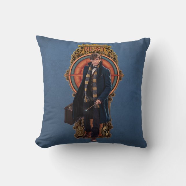 Coussin Panneau Art Nouveau NEWT SCAMANDER™ Walking (Recto)
