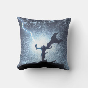 Coussin Panneau de la bande dessinée de Thor foudre