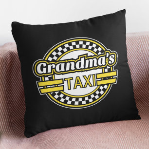Coussin Panneau de taxi de grand-mère