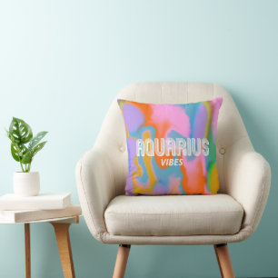Coussin Panneau de zodiaque Aquarius coloré moderne oreill