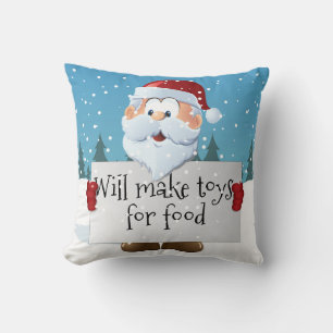 Coussin Panneau Père Noël personnalisable