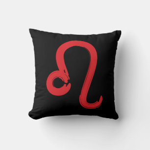 Coussin Panneau rouge LEO Zodiac Juillet Août Anniversaire