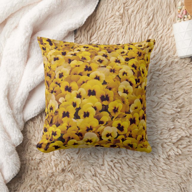 Coussin Pansies jaunes (Couverture)
