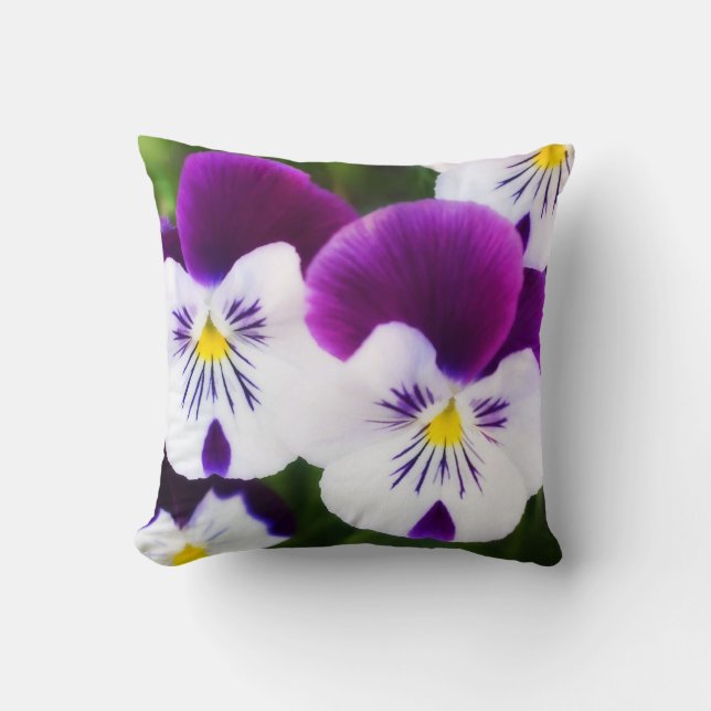 Coussin Pansies magnifiques Lancer l'oreiller (Recto)