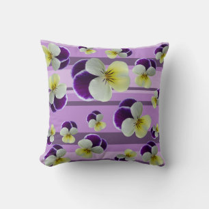Coussin Pansies violettes