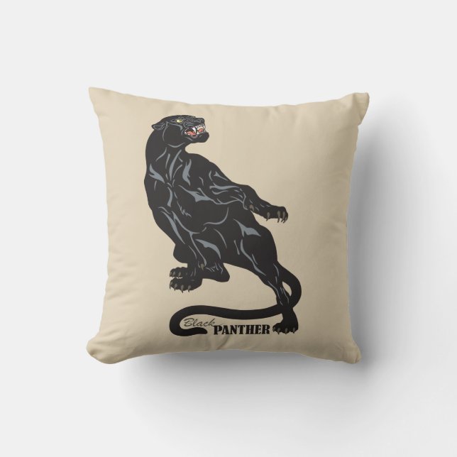 Coussin panthère noir (Recto)