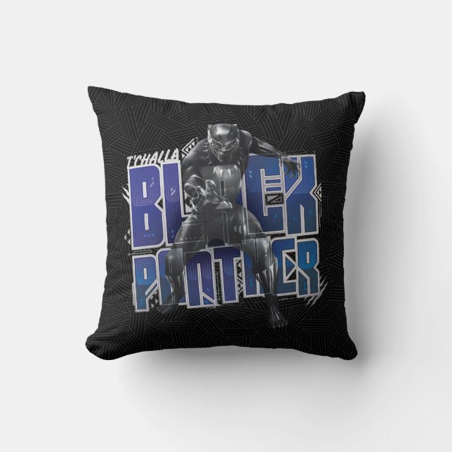 Coussin Panthère noire | T'Challa - Graphique de panthère  (Recto)
