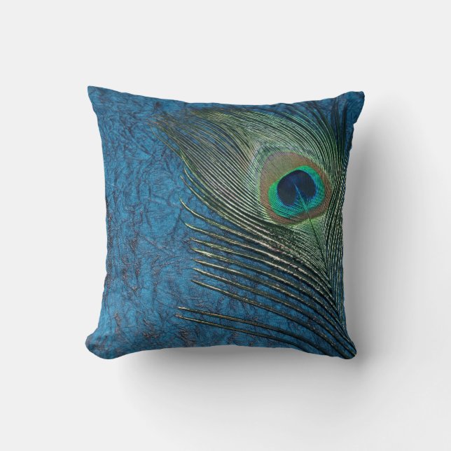 Coussin Paon de marine (Recto)