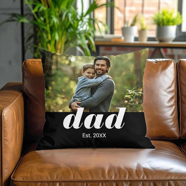 Coussin Papa a créé la fête des pères photo (Créateur téléchargé)