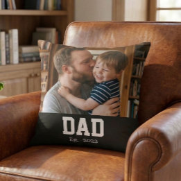 Coussin Papa a établi un texte moderne gras personnalisé