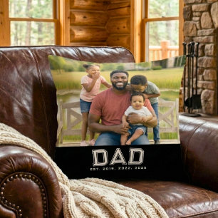 Coussin Papa a établi une photo blanche moderne et audacie
