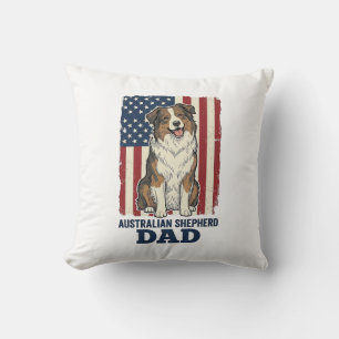 Coussin Papa Berger Australien Patriotique Vecteur Vintage