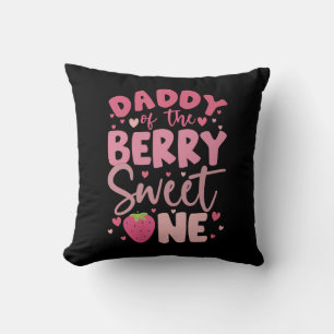 Coussin Papa de la douce fraise d'anniversaire